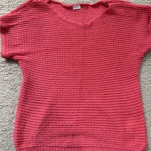 Elegant V-Neck Sweater in Coral